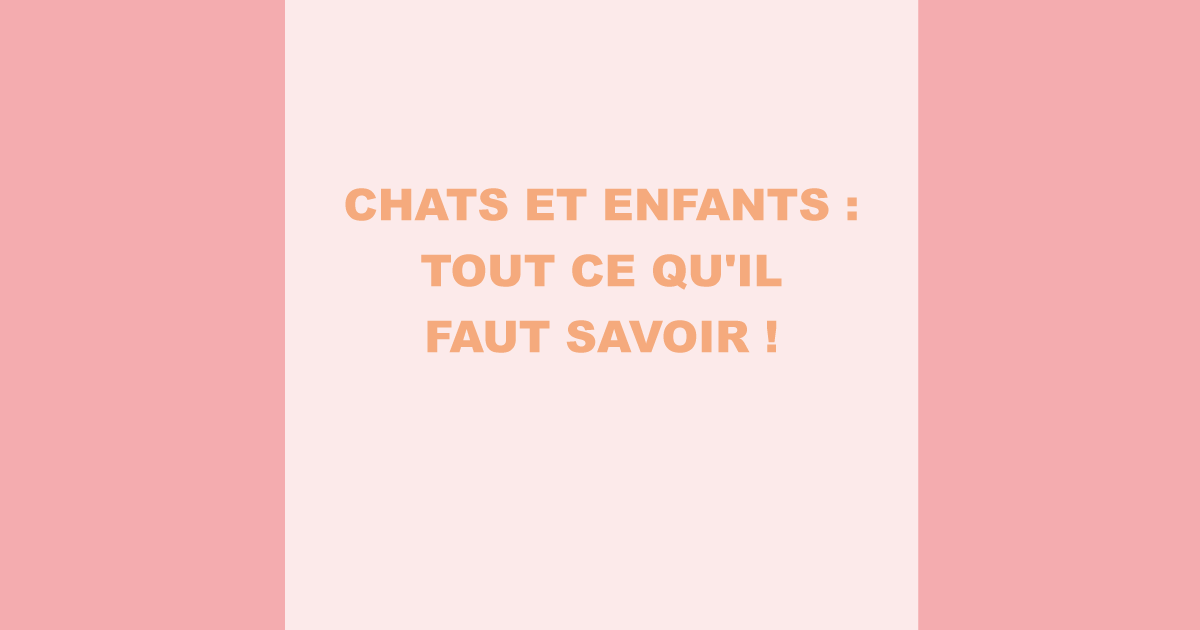 Chats et enfants : TOUT CE QU'IL FAUT SAVOIR !