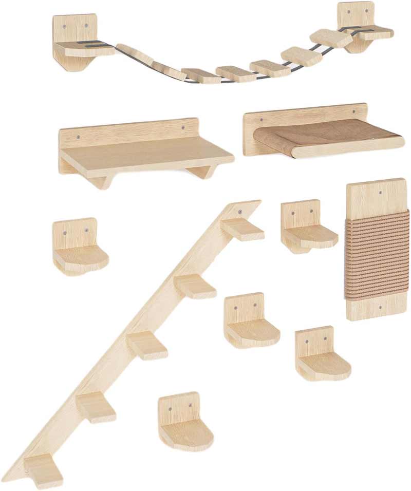 Kit complet parcours mural pour chat