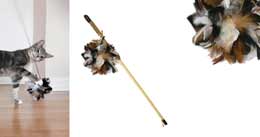 Canne--pche  plumes pour chat Jolly Moggy Rosewood