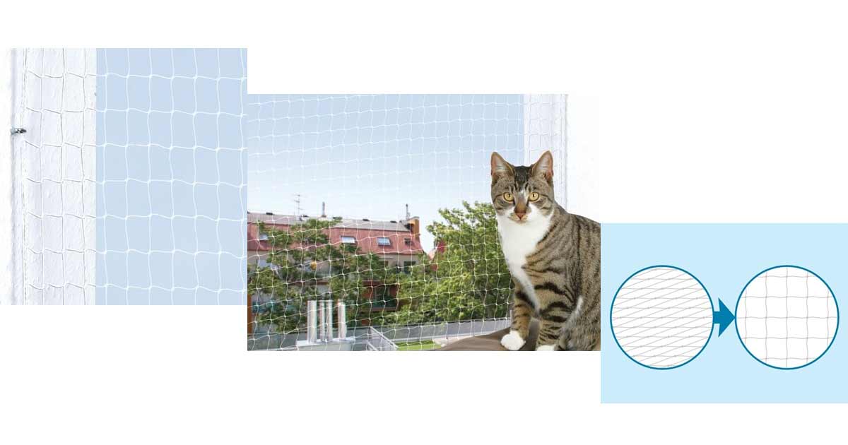 Filet de sécurité chat transparent pour balcon Trixie