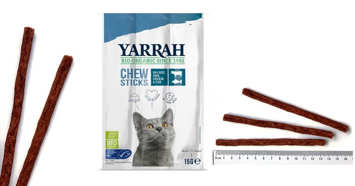 Bâtonnets à mâcher bio pour chats Yarrah